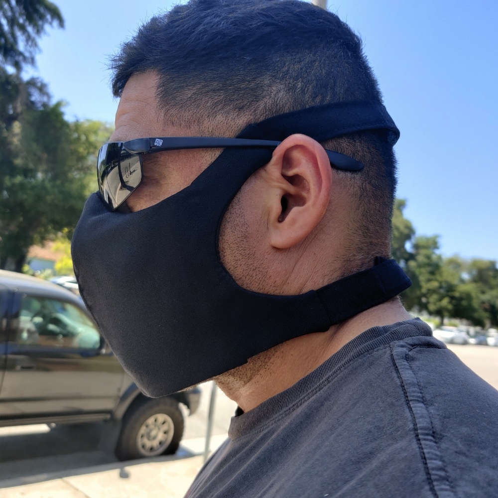 Face mask with adjustable straps & filter packet